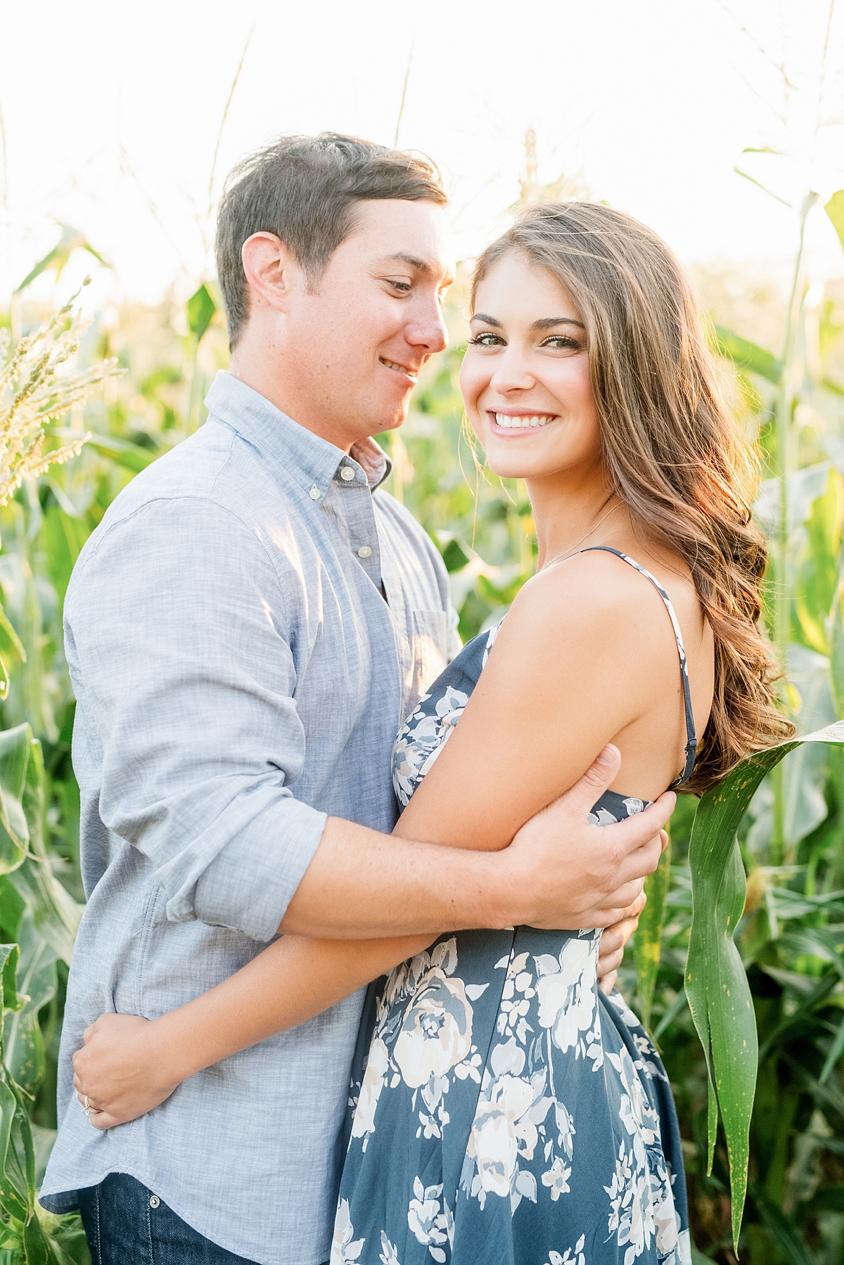 light and airy engagement session on a farm in connecticut